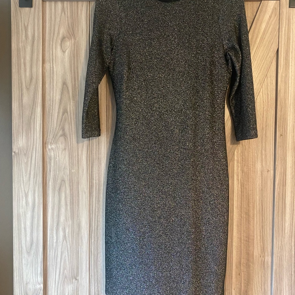 Elegant Black Glitter Dress